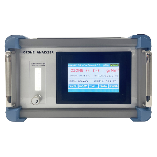 Pantalla táctil 0-300gNm3 Analizador de gas ozono Monitor de concentración O3 para generador de ozono