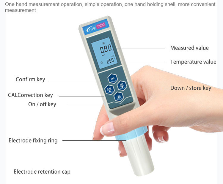 Doz30 Medidor de ozono disuelto en agua Detector de O3 portátil