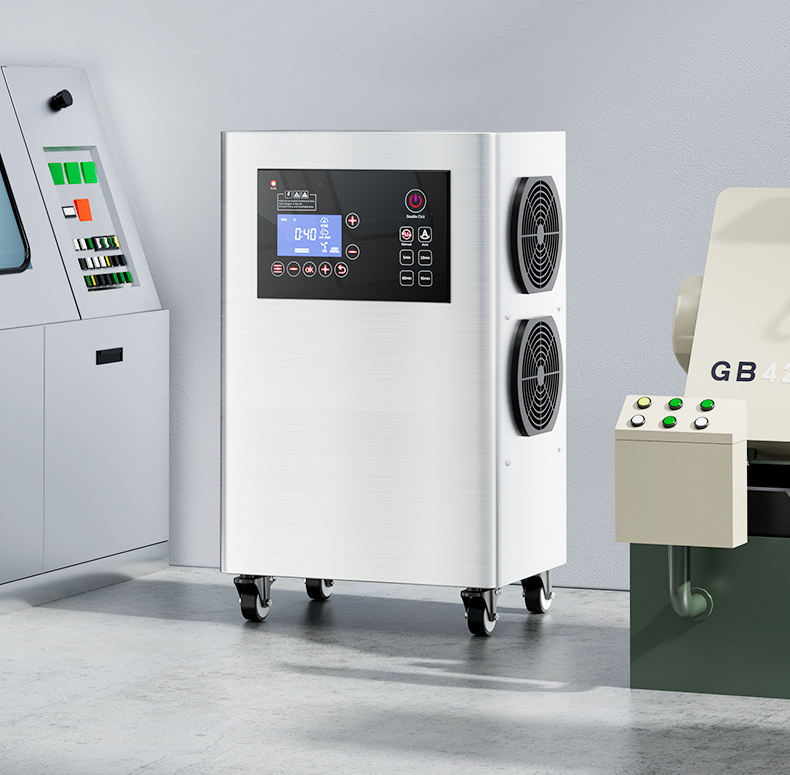 Potente máquina generadora de ozono para desinfección de aire y agua de plantas alimenticias
