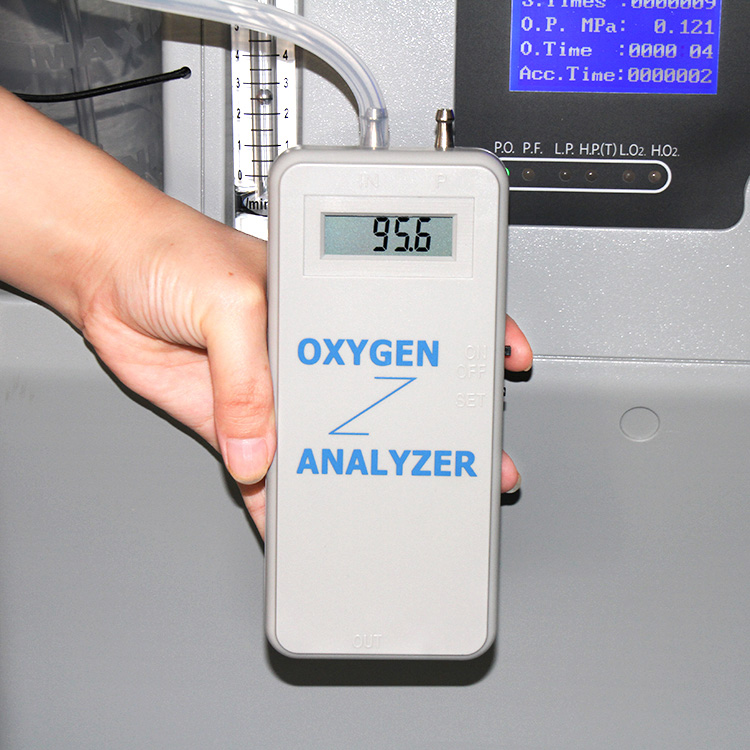 Analizador portátil de pureza de oxígeno para probar la pureza del concentrador de oxígeno