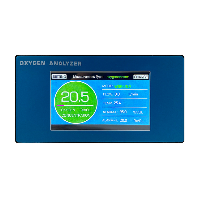 Pureza elevada portátil del analizador de gas oxígeno O2 de la tecnología de ultrasonido 20,5-99,9%