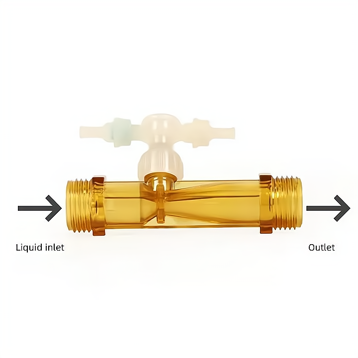 Inyector Venturi de PVDF con válvula para maquinaria de tratamiento de agua con ozono