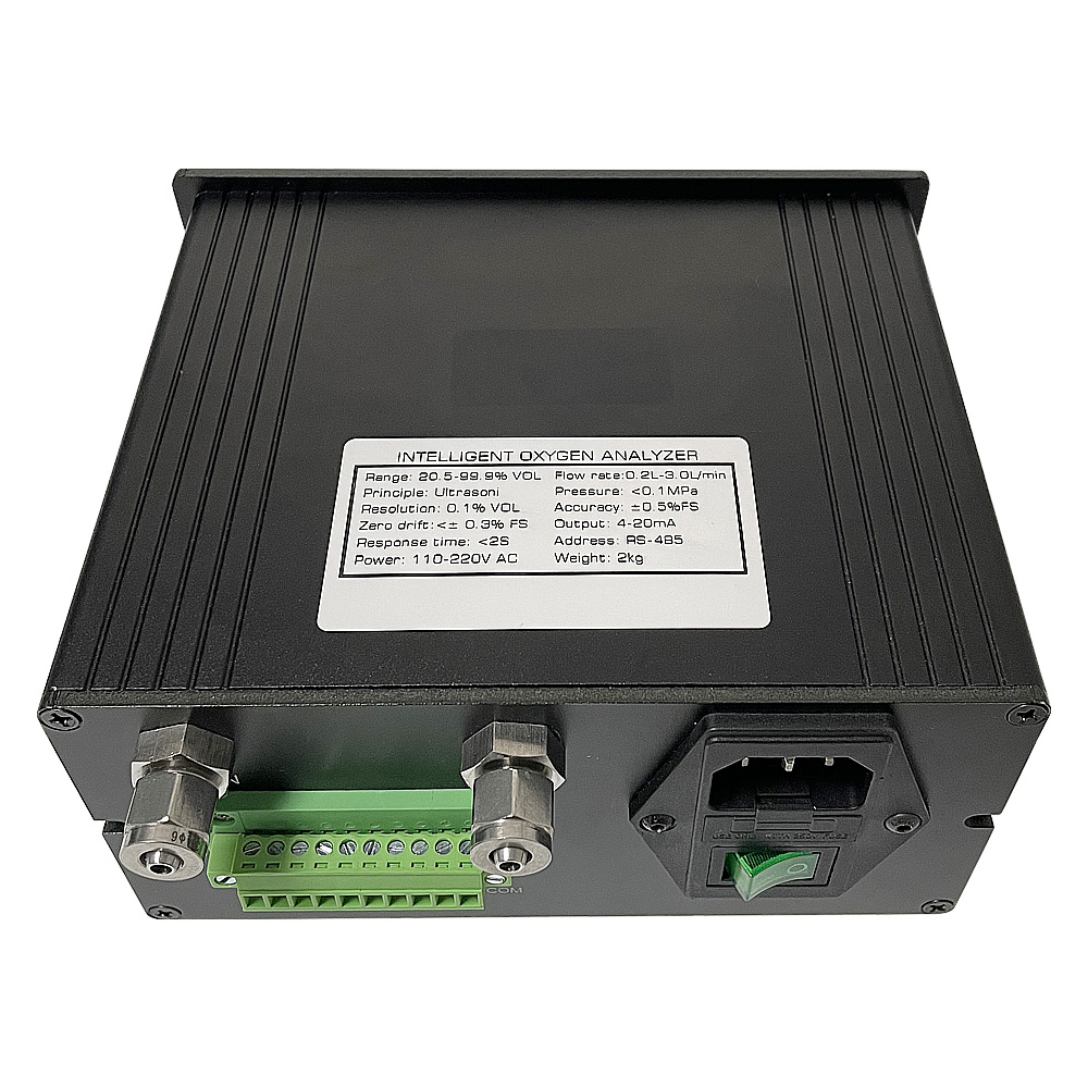 Pureza elevada portátil del analizador de gas oxígeno O2 de la tecnología de ultrasonido 20,5-99,9%