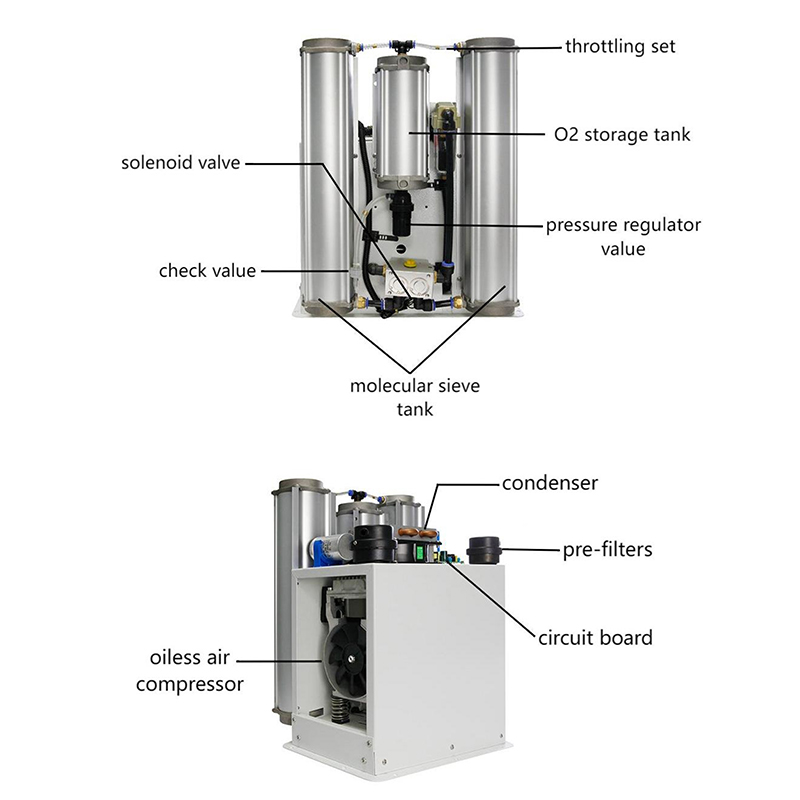 Repuestos para generador de oxígeno Flygoo de bajo costo 3L 5L 8L 10L Psa