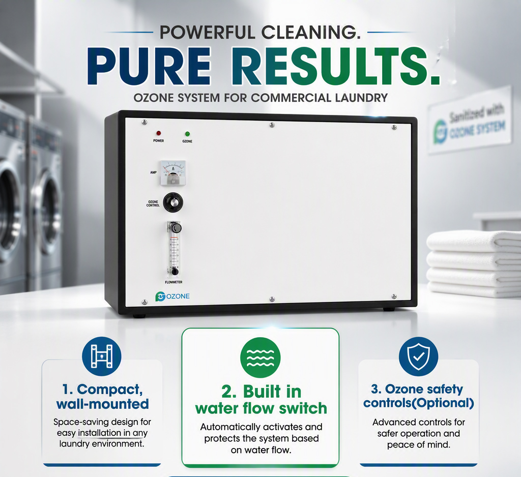 Sistema de ozono OzonLaundry con certificaci&oacute;n CE fabricado por Flygoo para aplicaciones de lavander&iacute;a comercial global.jpg